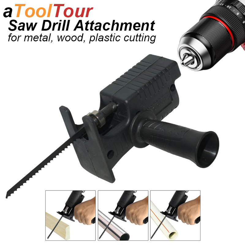 Metal Saw Reciprocating - レシプロソーアダプター電動ドリルアタッチメントポータブル変換コンバータージグカット金属プラスチック木材DIY PVC用
