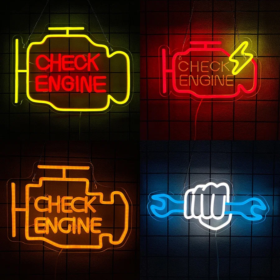 Auto Repair Shop Names - 洞窟風ウォールエンジンマンオートパーティー誕生日修理バーショップワークショップギフトチェックカルテルLEDライトネームシリーズネオンサインデコレーション