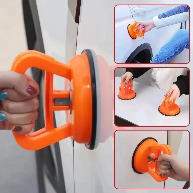 Dent Repair Puller - 車の吸盤式凹み修理ツール、黒とオレンジ色の汎用ヘビーデューティー吸盤、車体塗装凹み修理ツール